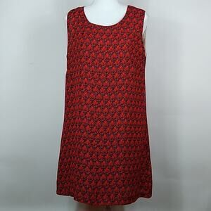 Herbench Orange/Blue Pattern Shift Dress